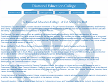 Tablet Screenshot of diamondeducationcollege.co.za